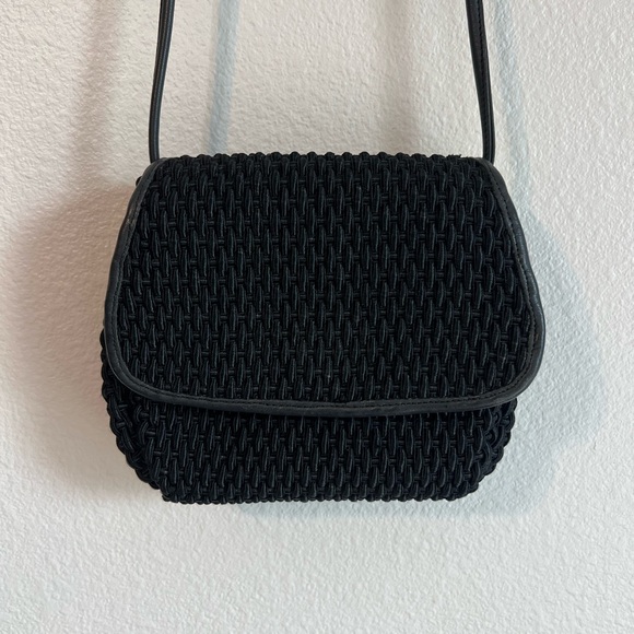 Dillards Handbags - Elegant Black Woven Crossbody Bag
